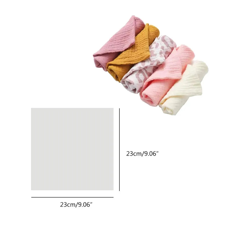 SoftTouch Baby Cotton Square Towels (5 Pack)