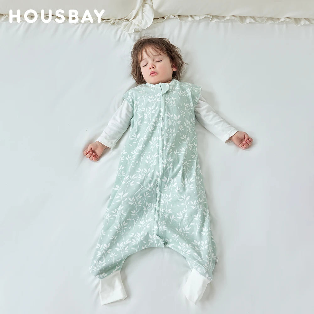 SweetDreams™ Cotton Sleepsack: Summer Vest for Kids 1-6 Years with Fresh Grass Print