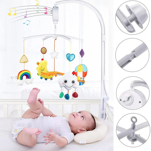 Enchanted Dreams Musical Crib Mobile with Serene Melodies & Whimsical Toys - Perfect for Infants 0-12 Months"