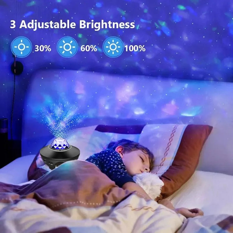 CosmoDreams™ Galaxy Projector - Starry Night Light with Ocean Wave Music for Magical Bedroom Ambiance