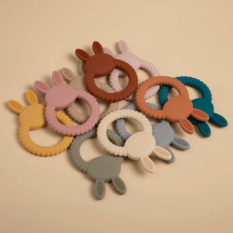 BunnyBite™ Silicone Teether: Safe & Soothing Rabbit Teething Toy