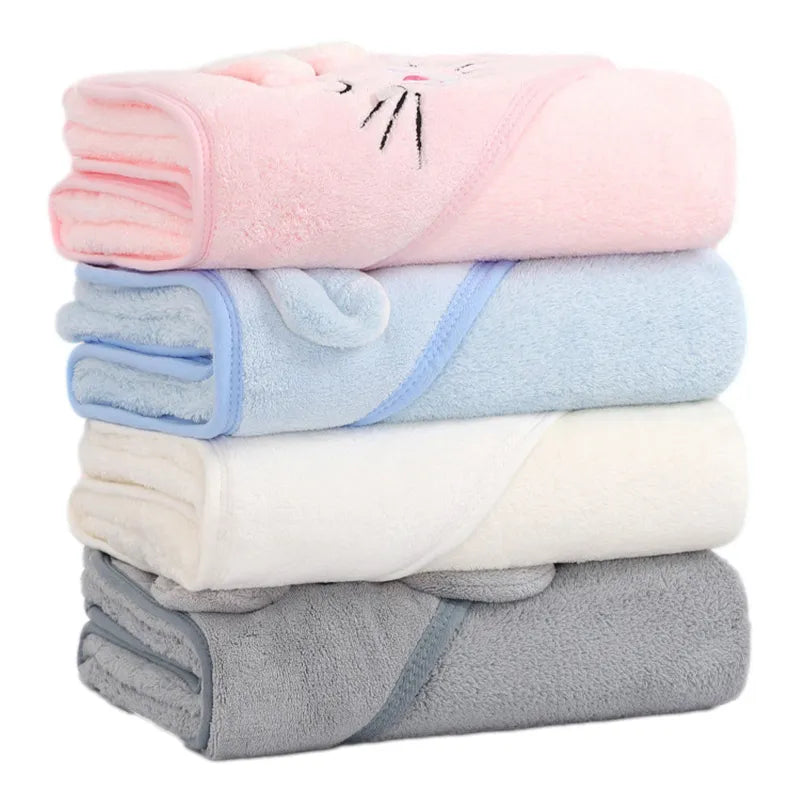 CozyCritter™ Hooded Baby Towel - Plush Comfort for Bath & Playtime