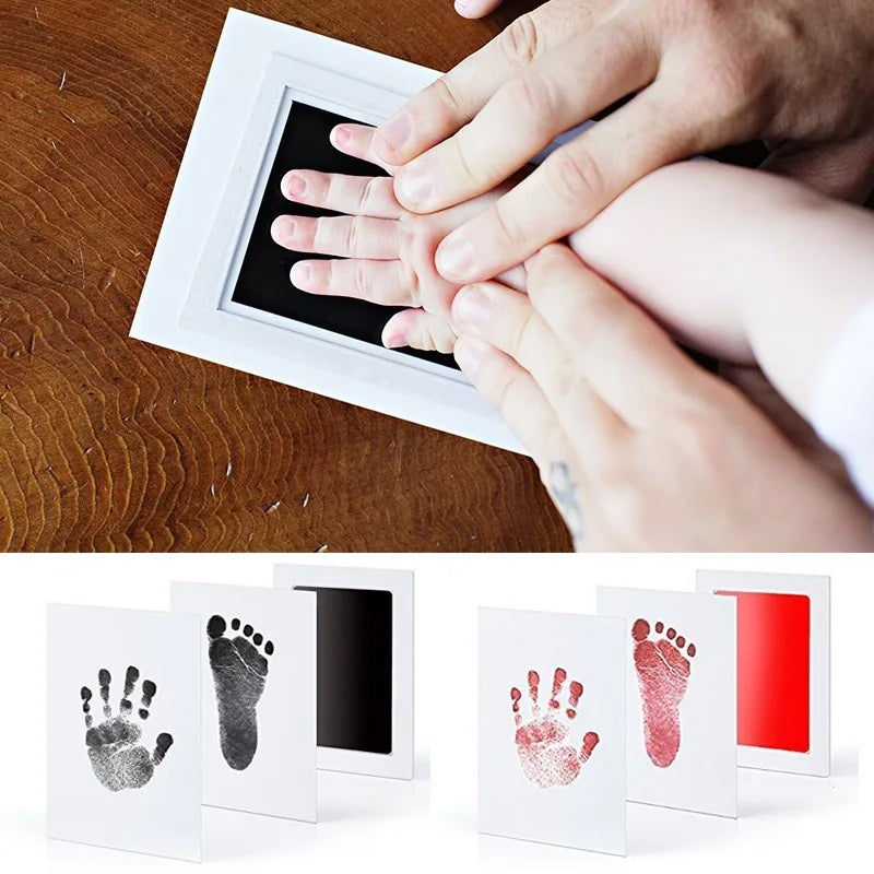 MemoryMaker™ Newborn Hand & Footprint Kit - Safe Ink Pad & Photo Frame Set for Cherished Keepsakes