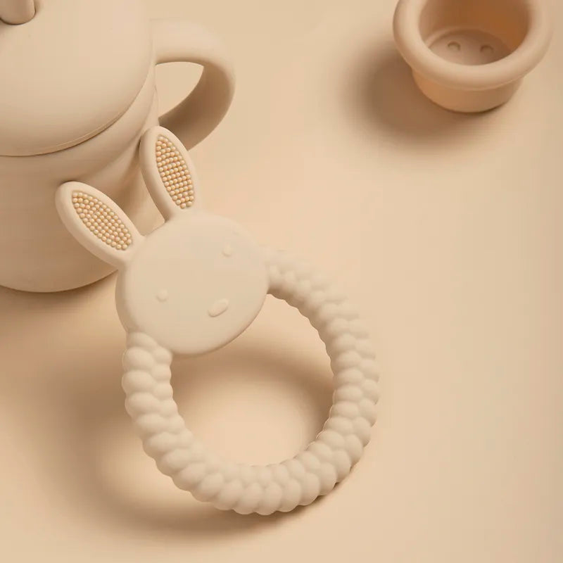 BunnyBite™ Silicone Teether: Safe & Soothing Rabbit Teething Toy