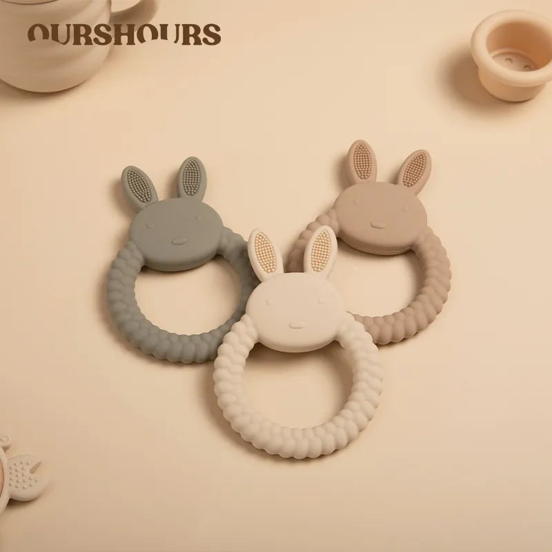 BunnyBite™ Silicone Teether: Safe & Soothing Rabbit Teething Toy