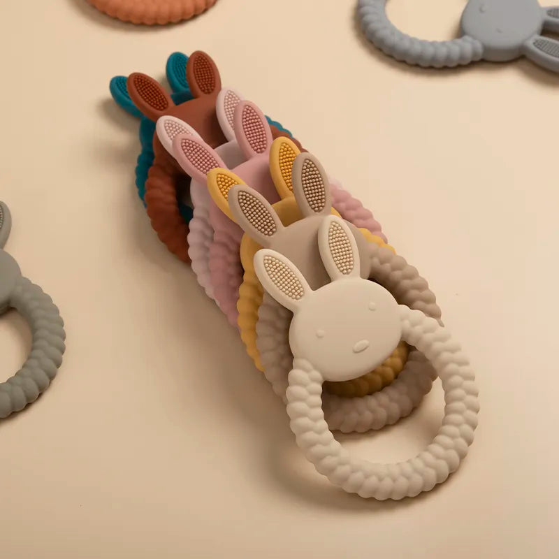 BunnyBite™ Silicone Teether: Safe & Soothing Rabbit Teething Toy